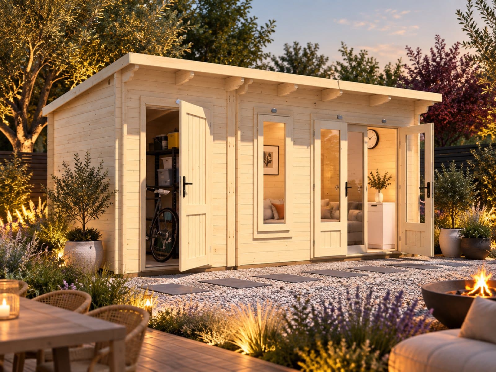 The Monkey Multiroom 4.5 x 2.5m log cabin from Garden Rooms for Sale